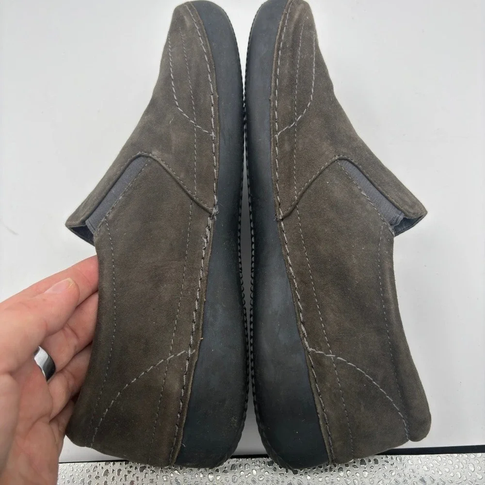 Vionic Addison Loafers Women Sz 9 Grey Suede Orthopedic Comfort Shoes